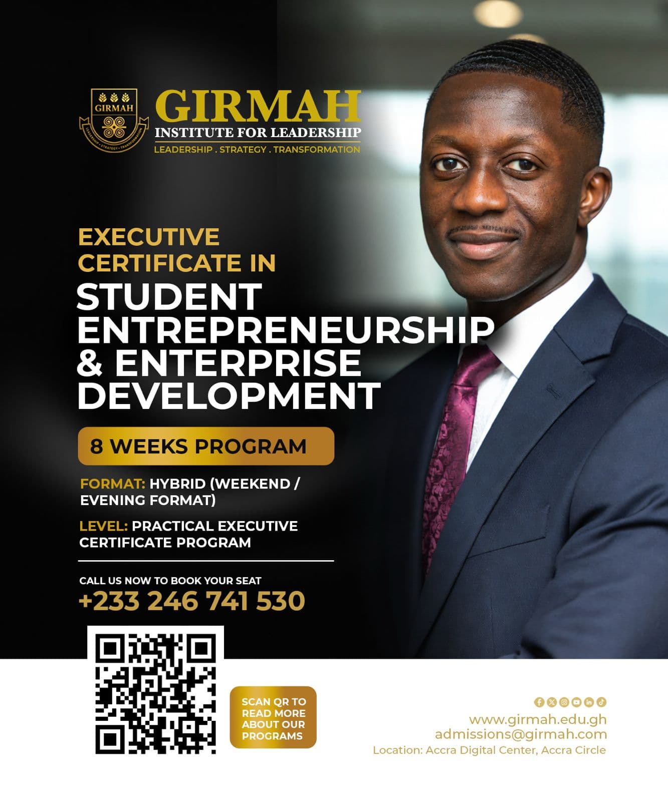 EXECUTIVE CERTIFICATE IN STUDENT ENTREPRENEURSHIP & ENTERPRISE DEVELOPMENT training session